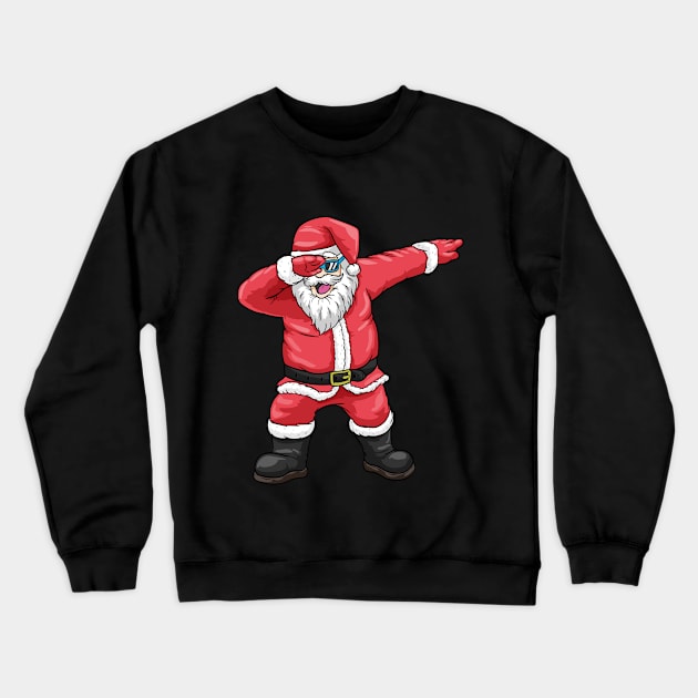 Funny dabbing Santa Claus Crewneck Sweatshirt by Markus Schnabel